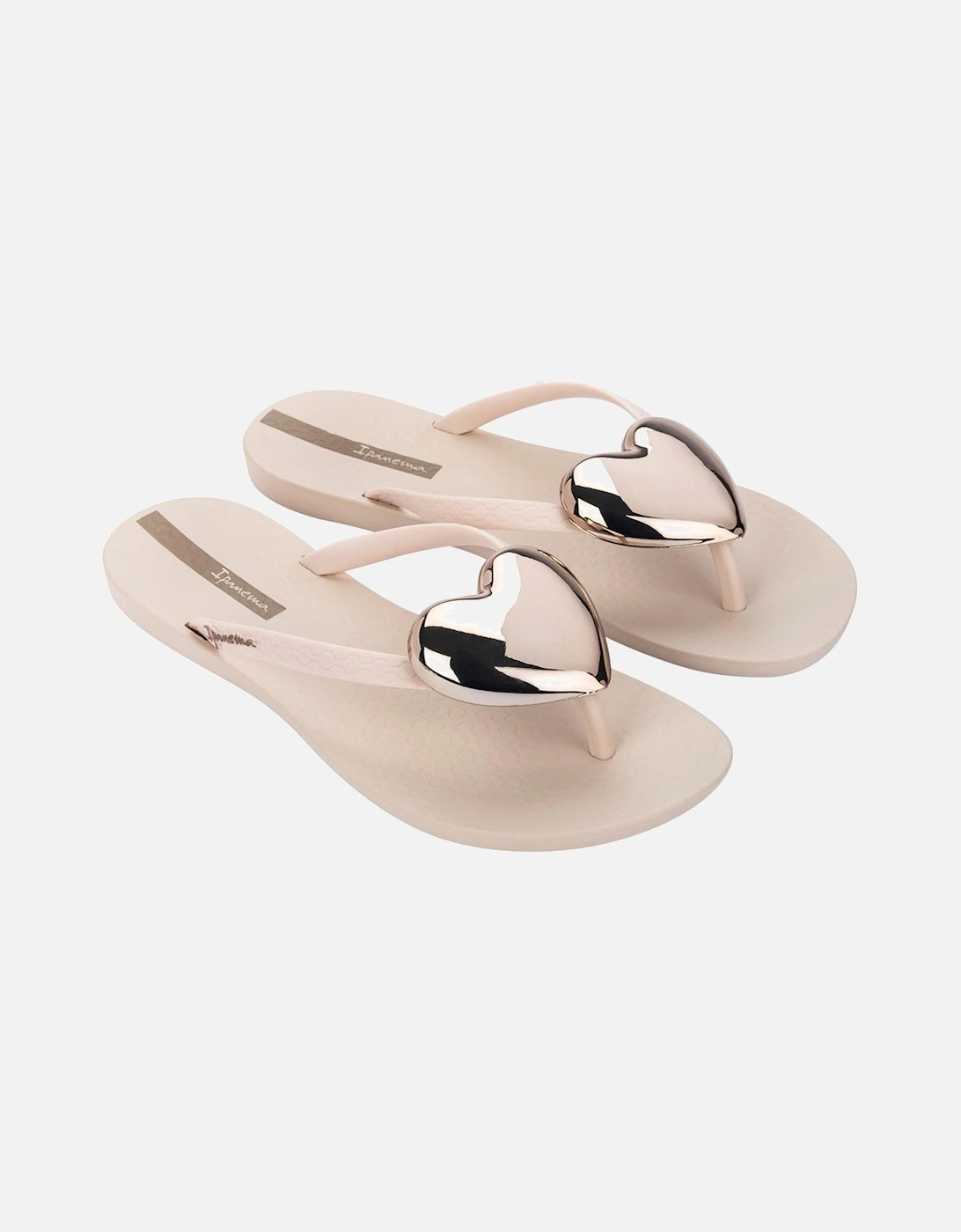 Maxi Fashion Heart Detail Flip Flop - Beige, 2 of 1