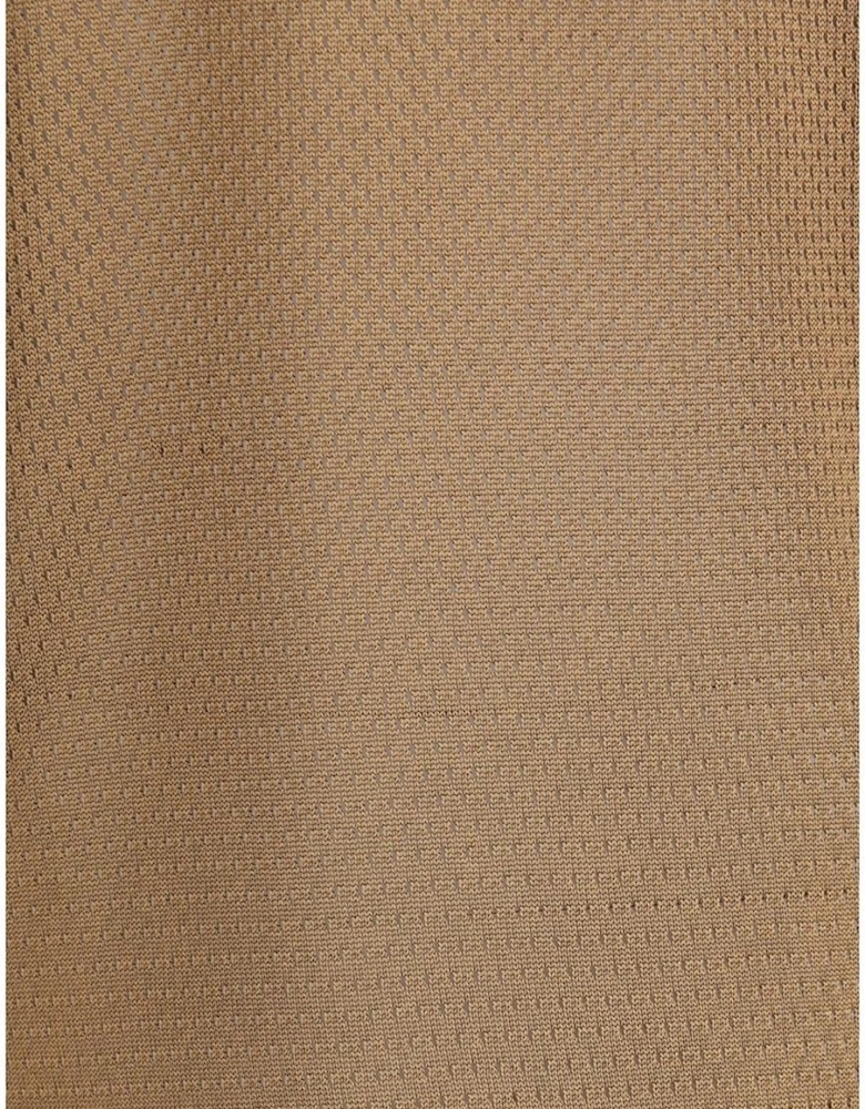 Openwork Mini Dress with Wide Sleeves Women - Brown Dresses