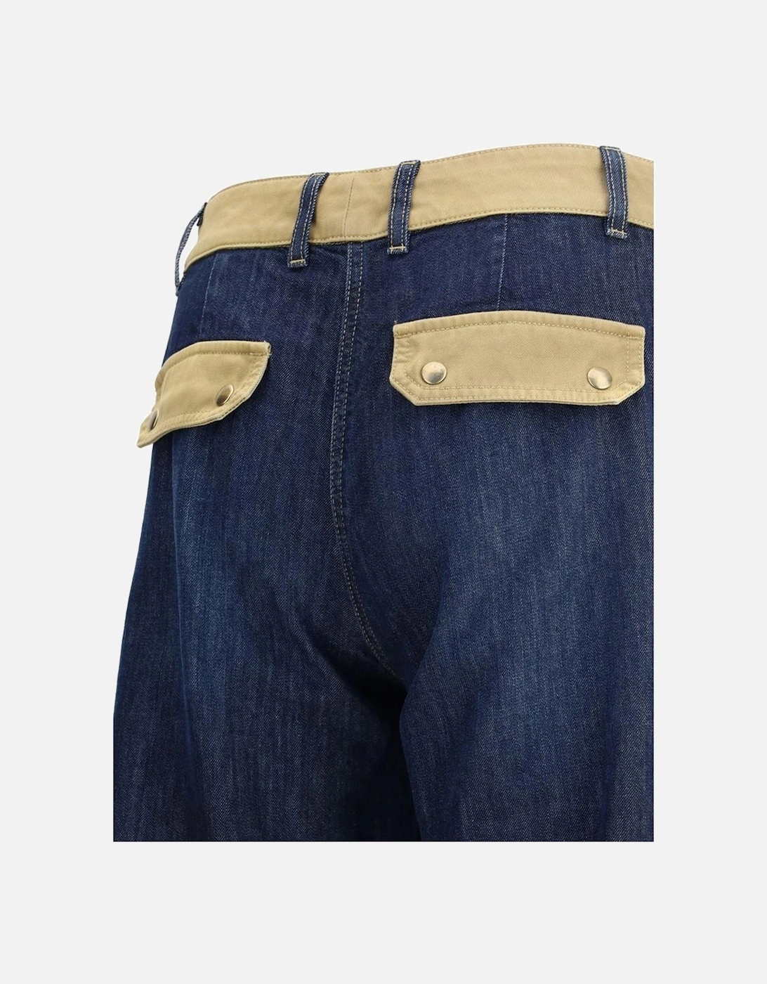 Cotton Kendall Jeans with Contrasting Side Panels Women - Blue Jeans