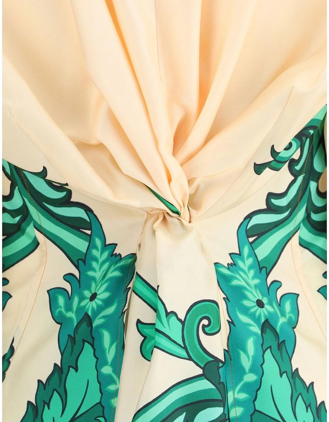 Silk Shirt with Multicolored Floral Pattern Women