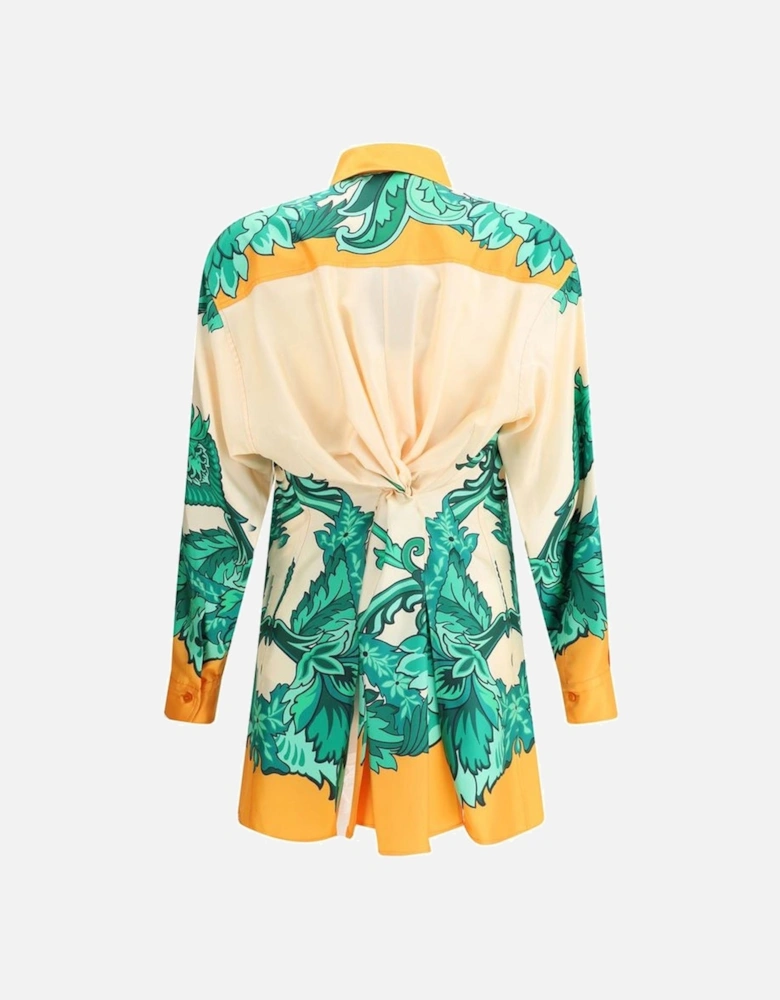 Silk Shirt with Multicolored Floral Pattern Women
