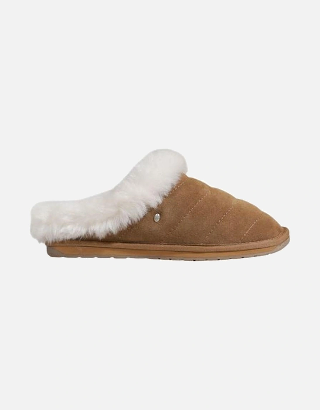 Suede Leather Slip-On Sandals Women - Brown, 6 of 5