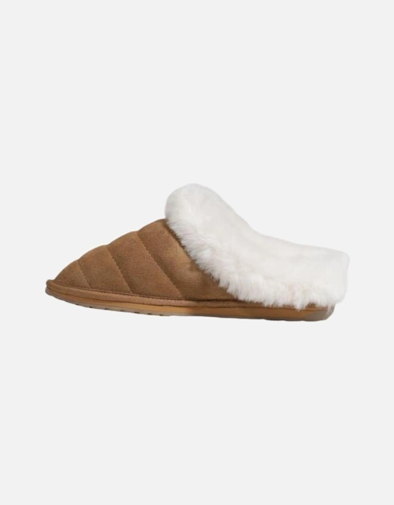 Suede Leather Slip-On Sandals Women - Brown