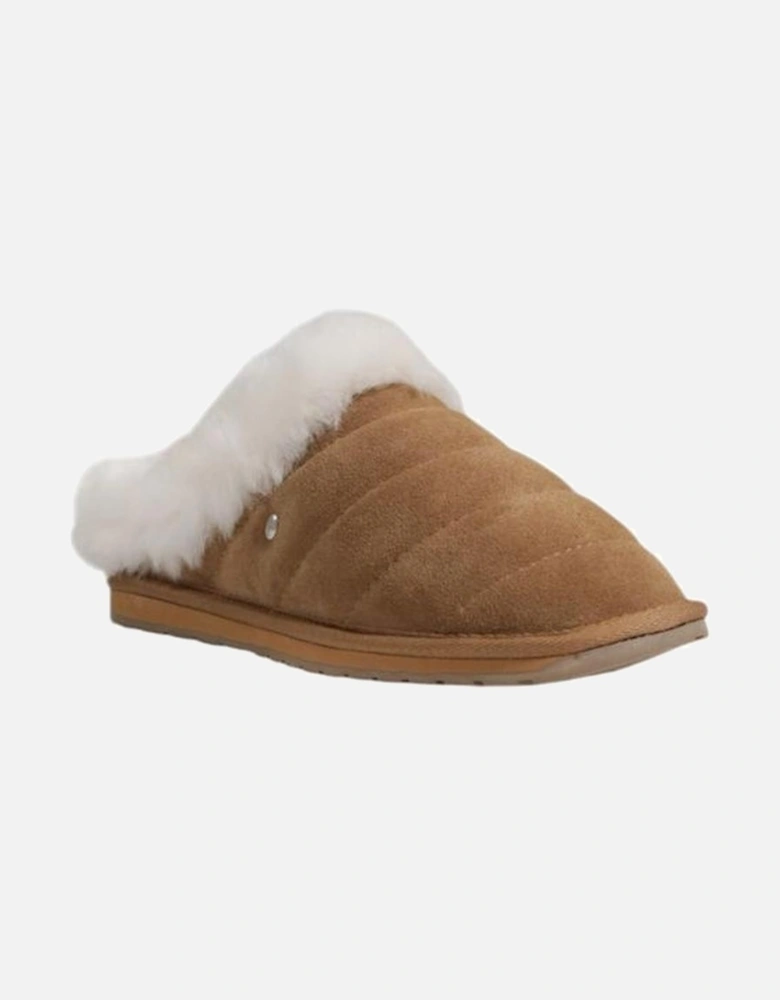 Suede Leather Slip-On Sandals Women - Brown