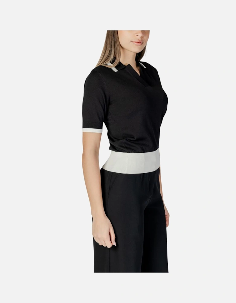 Viscose Polyamide Womens Sweatshirt - Black And White T-Shirts