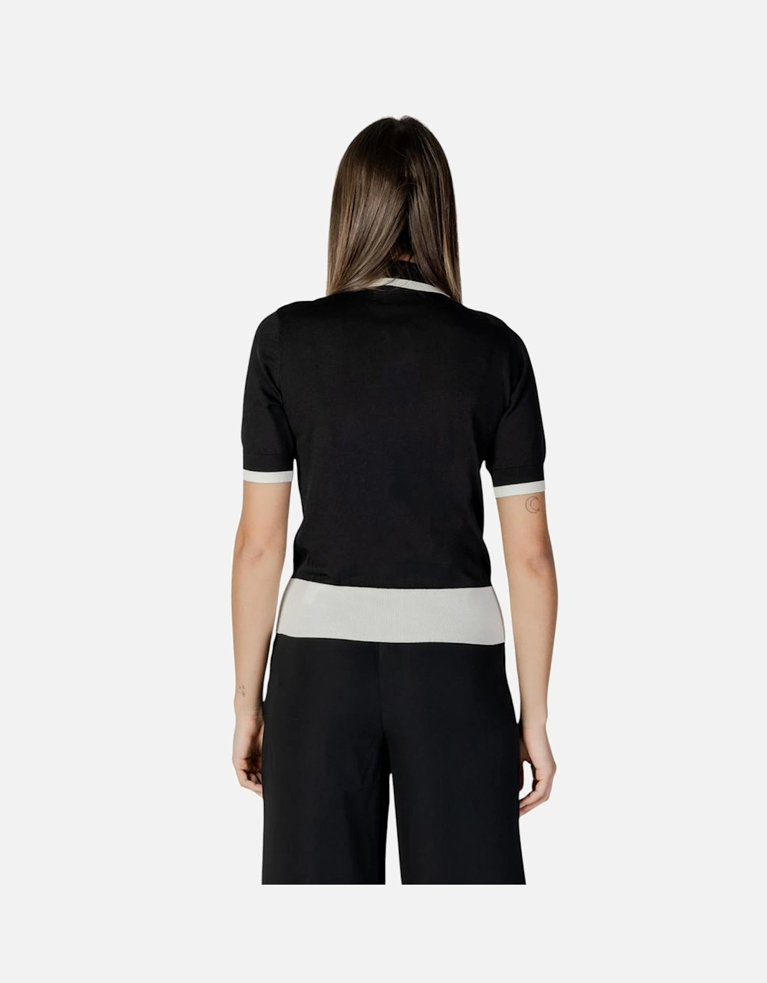 Viscose Polyamide Womens Sweatshirt - Black And White T-Shirts
