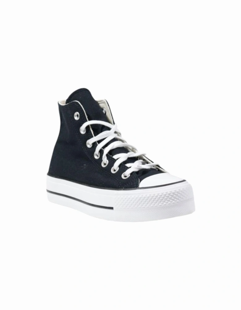 Platform High-Top Sneakers with Flat Sole Women - Black