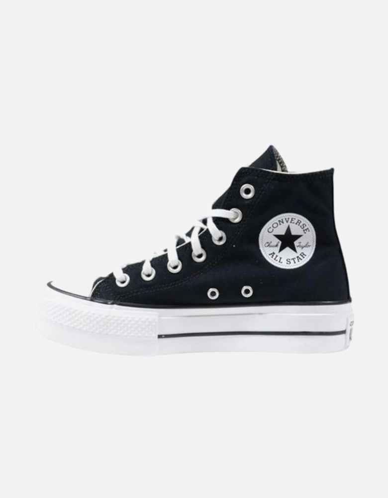Platform High-Top Sneakers with Flat Sole Women - Black
