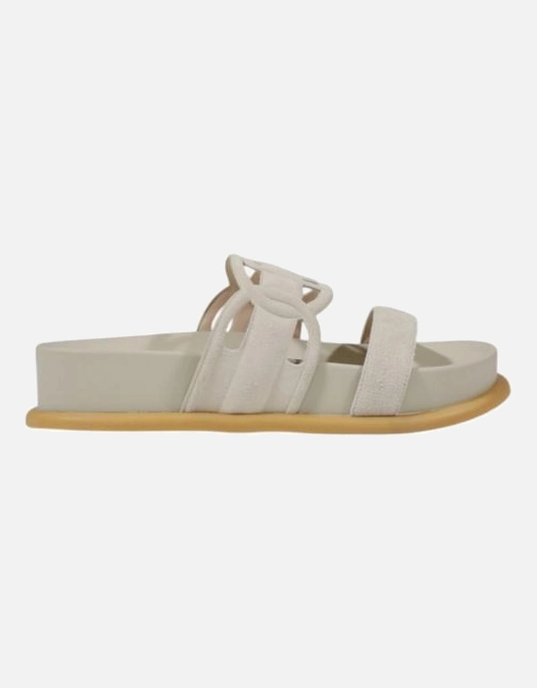 Leather Upper Womens Sandals - Gray, 6 of 5