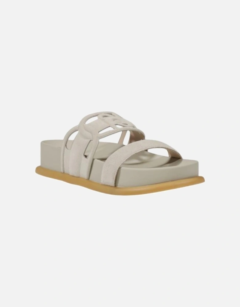 Leather Upper Womens Sandals - Gray
