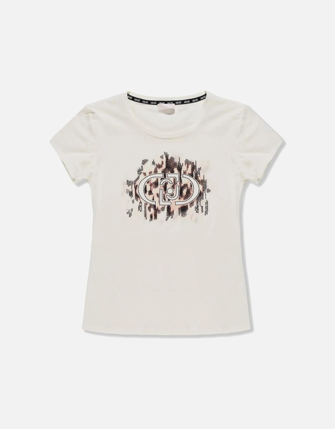 Short Sleeved Cotton Blend T-Shirt Women - White
