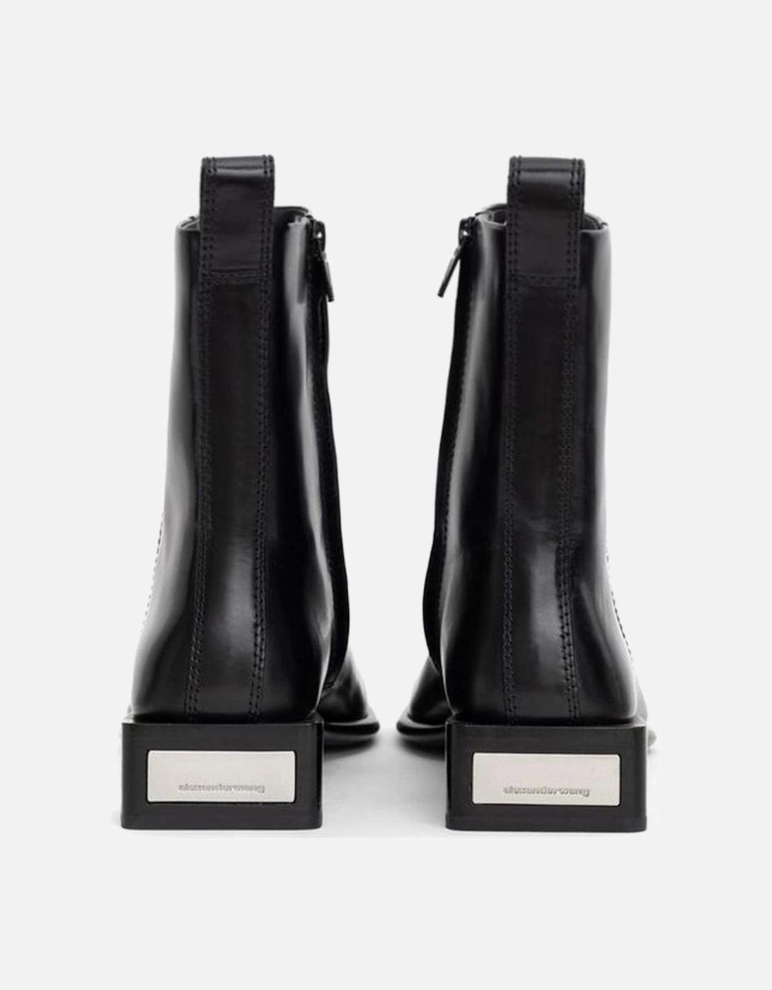 Leather Biker Jacket with Zipper Detailing Women - Black Boots