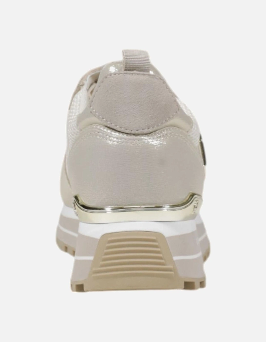 Leather-Trimmed Polyester Blend Sneakers Women - Cream