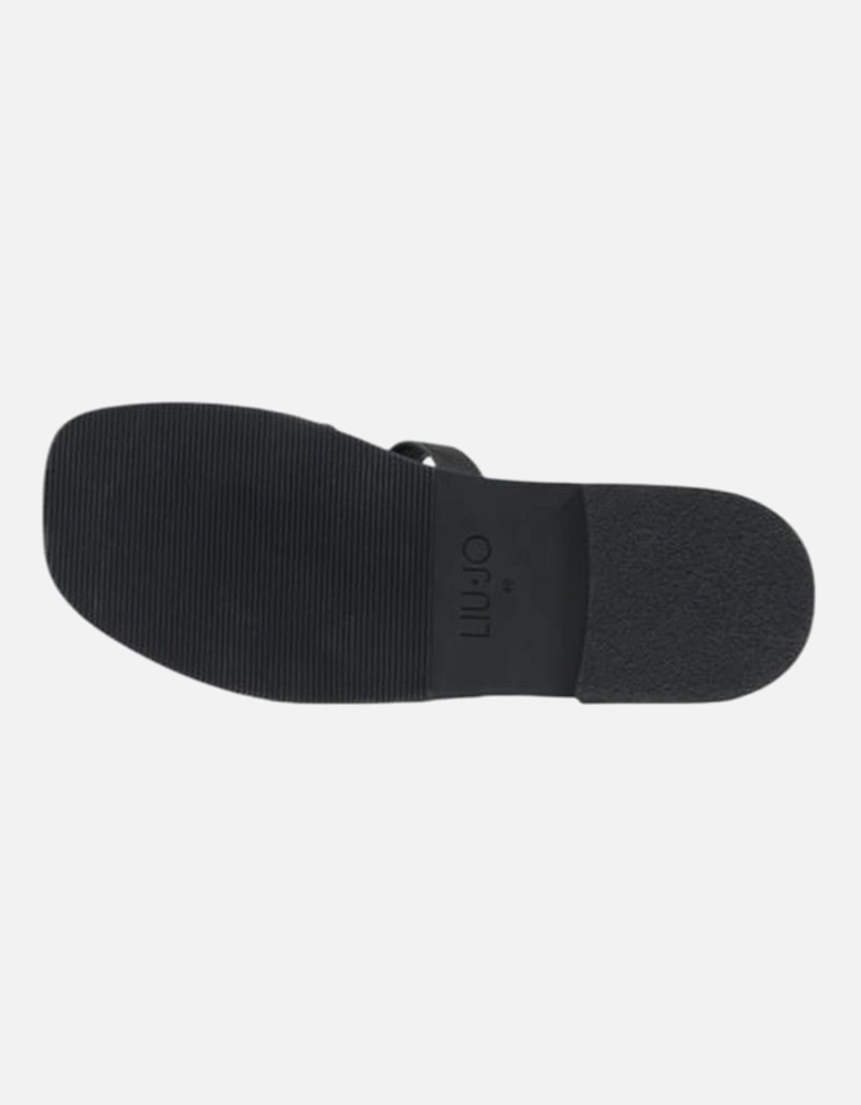 Womens Leather Upper Sandals - Black