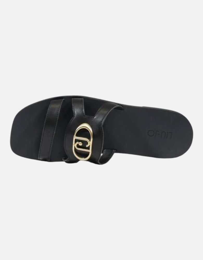 Womens Leather Upper Sandals - Black