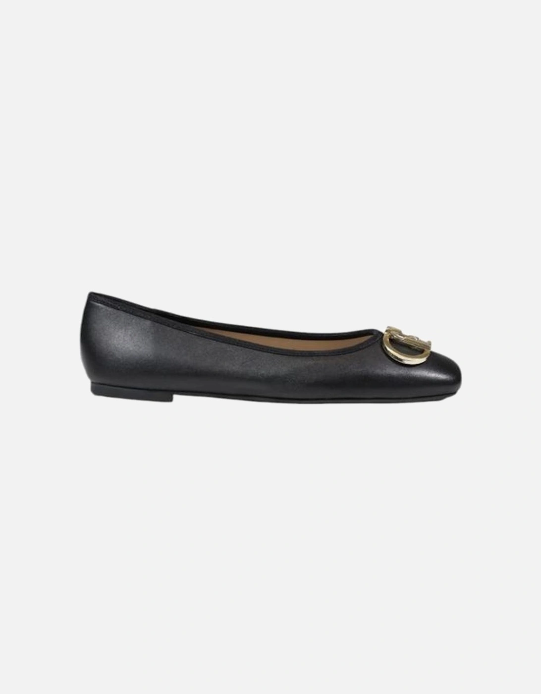 Low Heel Leather and Polyester Shoes Women - Black Flats, 6 of 5