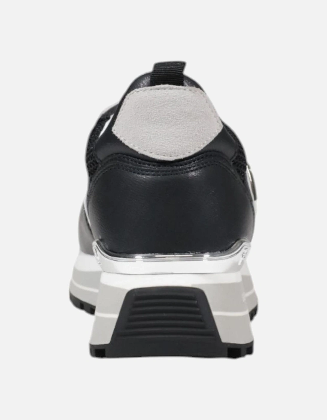 Luxurious Leather-Polyester Blend Sneakers Women - Black