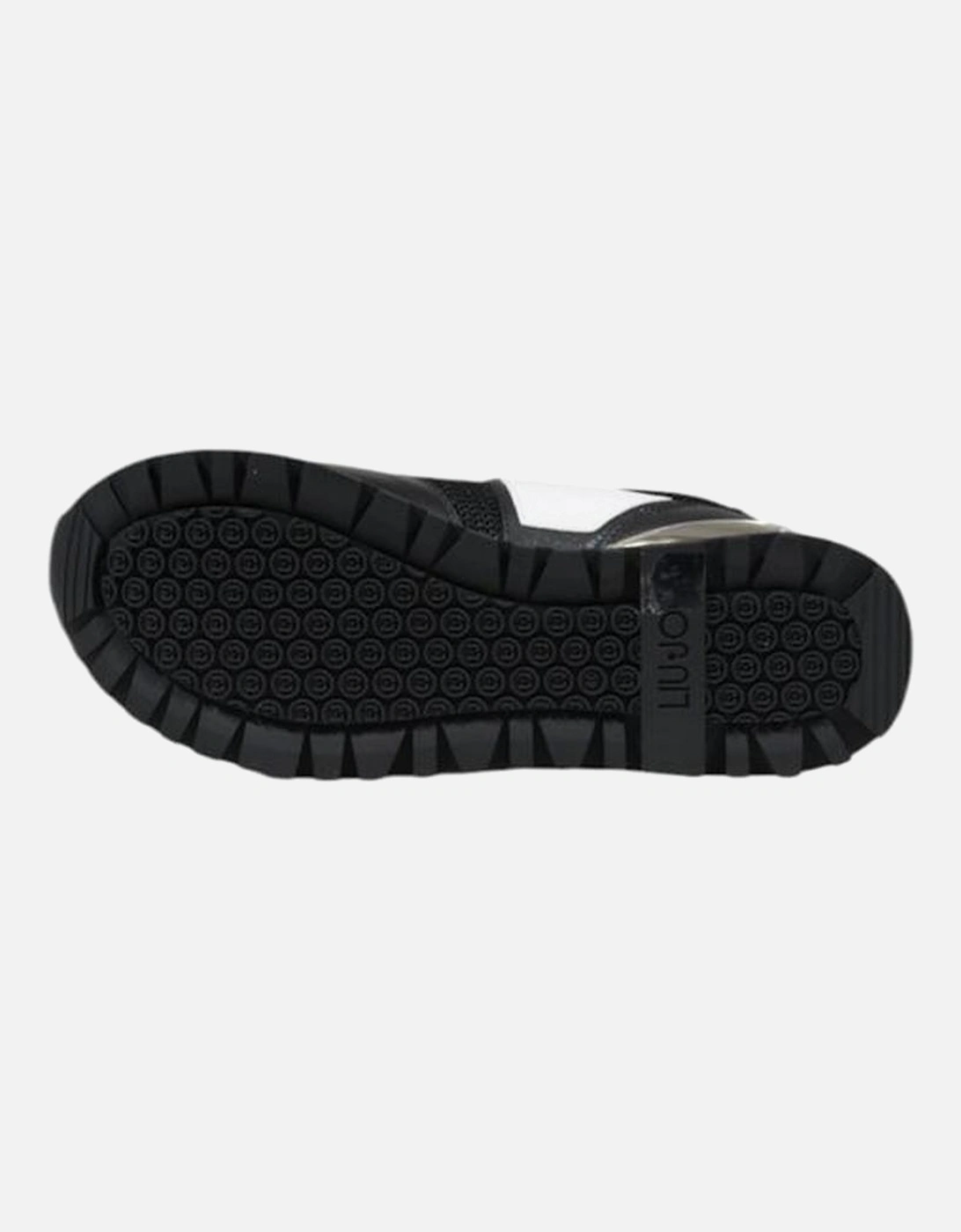 Luxurious Leather-Polyester Blend Sneakers Women - Black