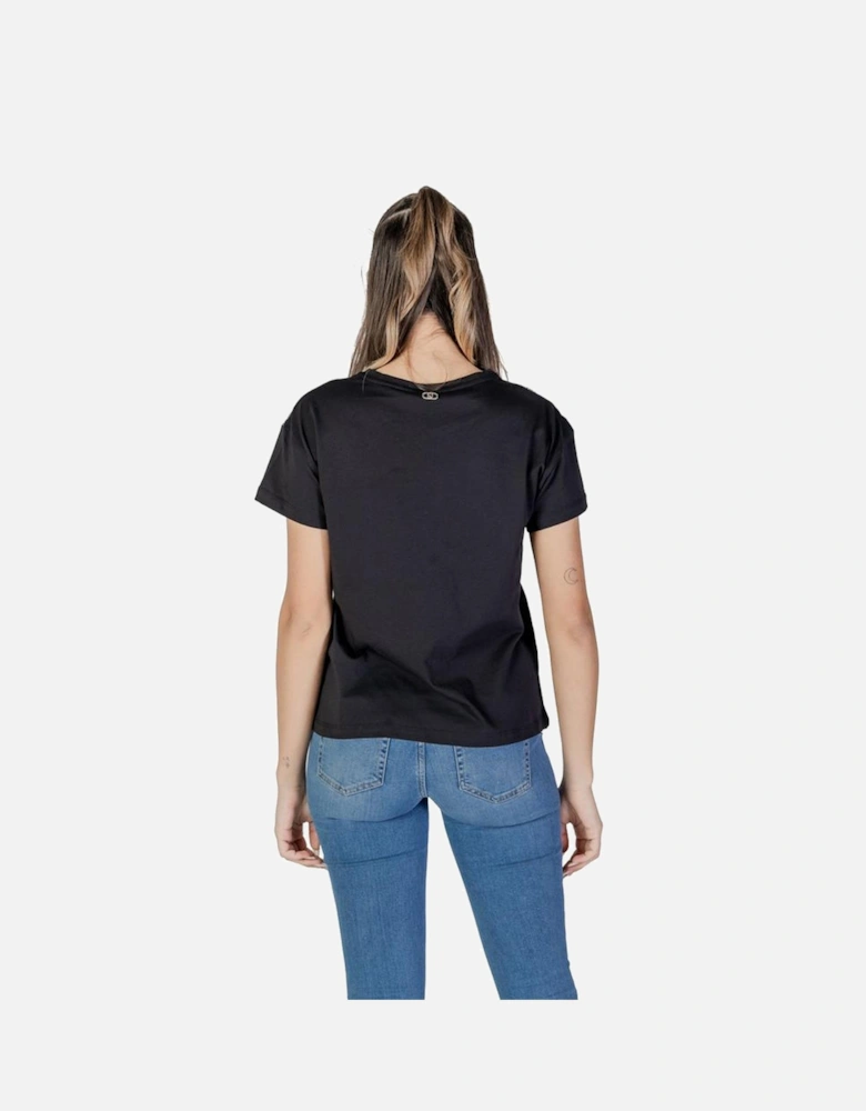 Short Sleeved 100% Cotton T-Shirt Women - Black
