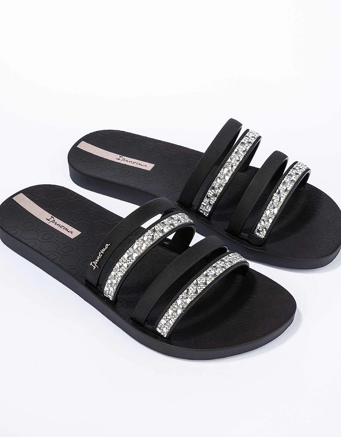 Chic Double Strap Slide - Black, 2 of 1