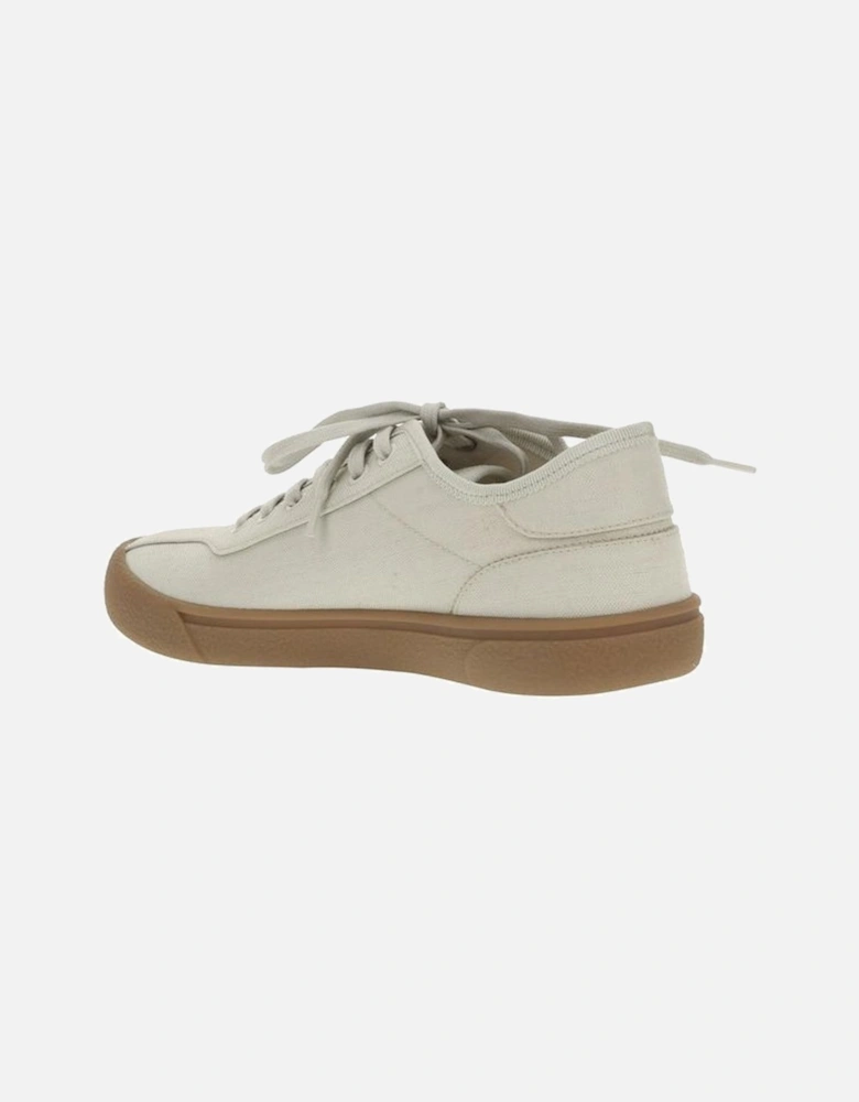 Minimalist Canvas Lace-Up Sneakers Women - Yellow