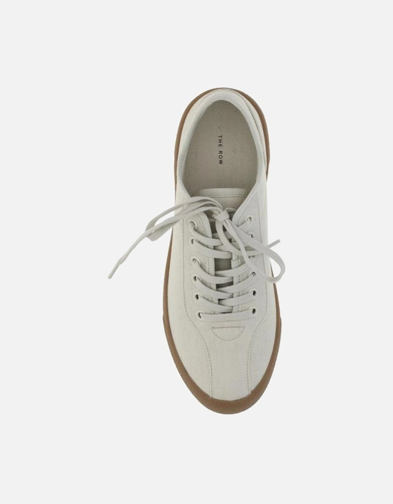 Minimalist Canvas Lace-Up Sneakers Women - Yellow