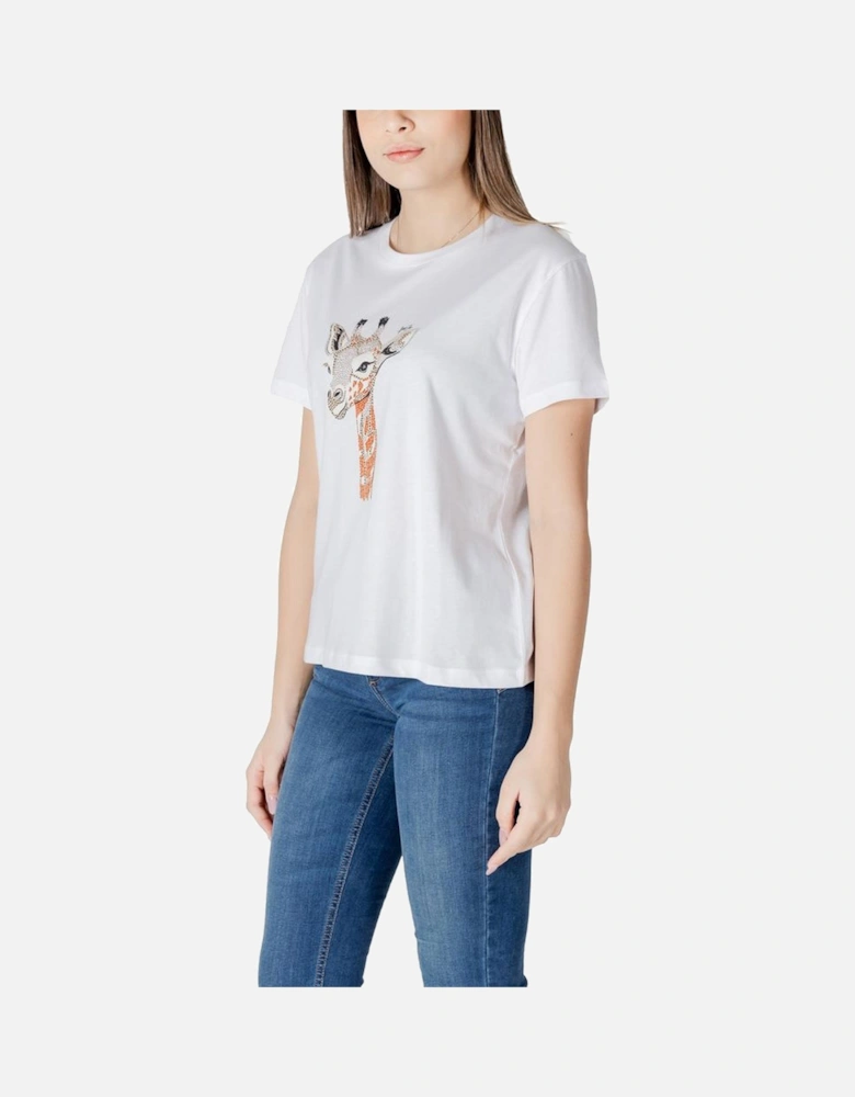 Short-Sleeve 100% Cotton T-Shirt Women - White