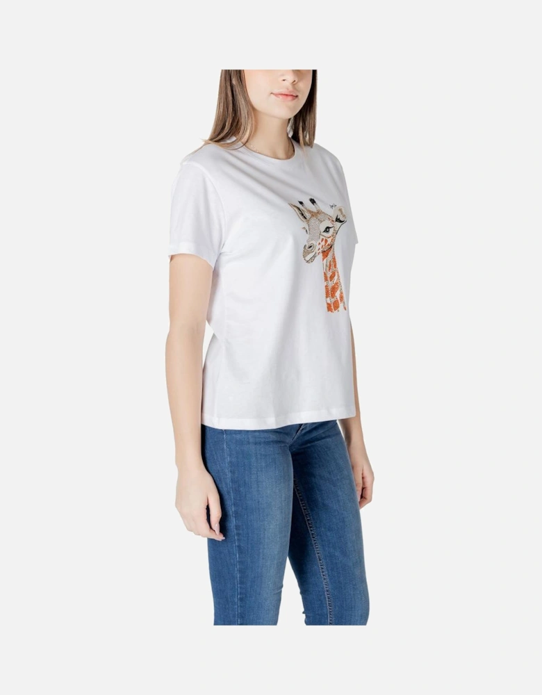 Short-Sleeve 100% Cotton T-Shirt Women - White