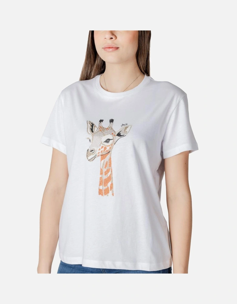 Short-Sleeve 100% Cotton T-Shirt Women - White