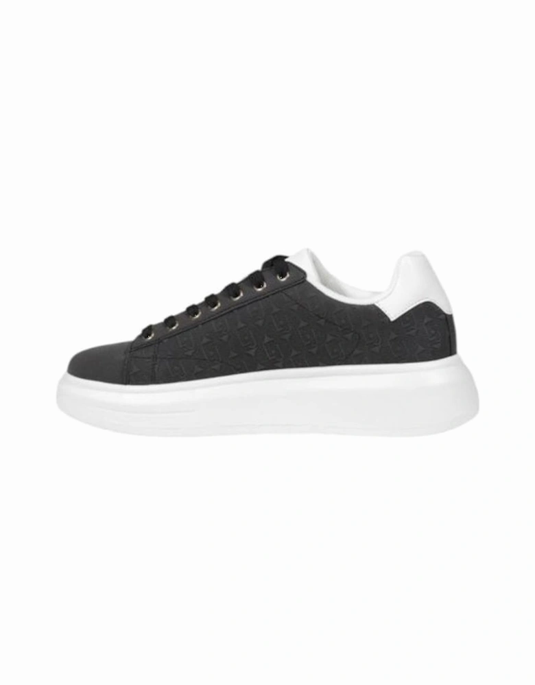 Stylish Polyurethane Sneakers with Rubber Sole Women - Black