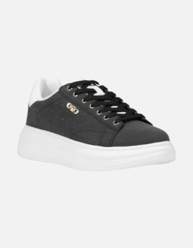 Stylish Polyurethane Sneakers with Rubber Sole Women - Black