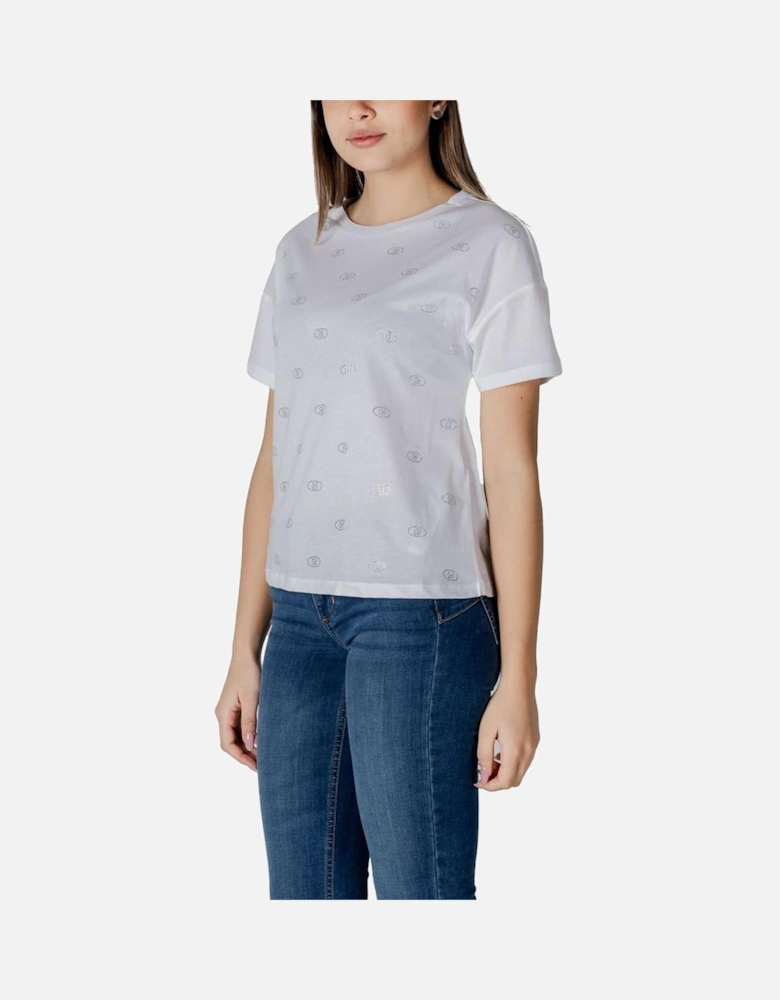 Womens Short Sleeved Cotton T-Shirt - White