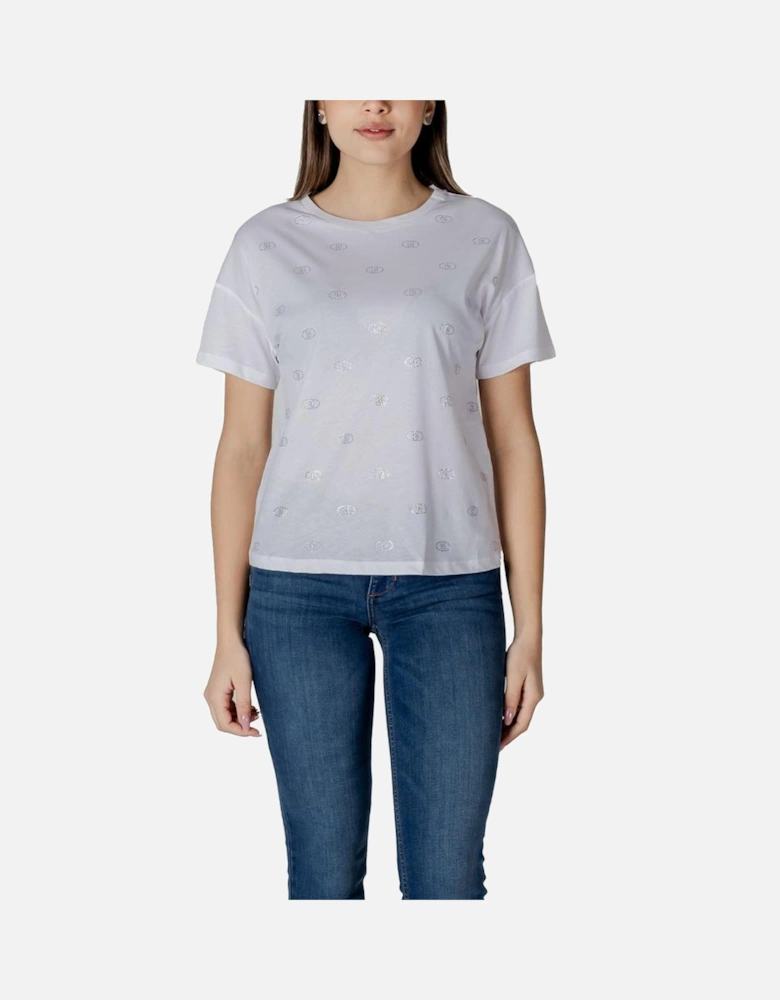 Womens Short Sleeved Cotton T-Shirt - White