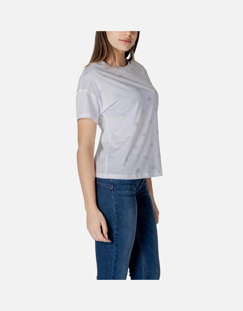 Womens Short Sleeved Cotton T-Shirt - White