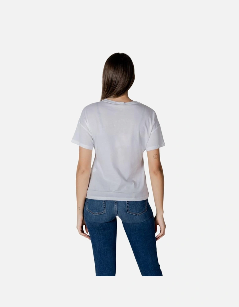 Womens Short Sleeved Cotton T-Shirt - White