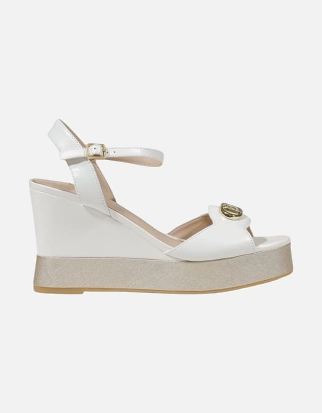 Womens 100% Leather Upper Sandals - Cream, 6 of 5