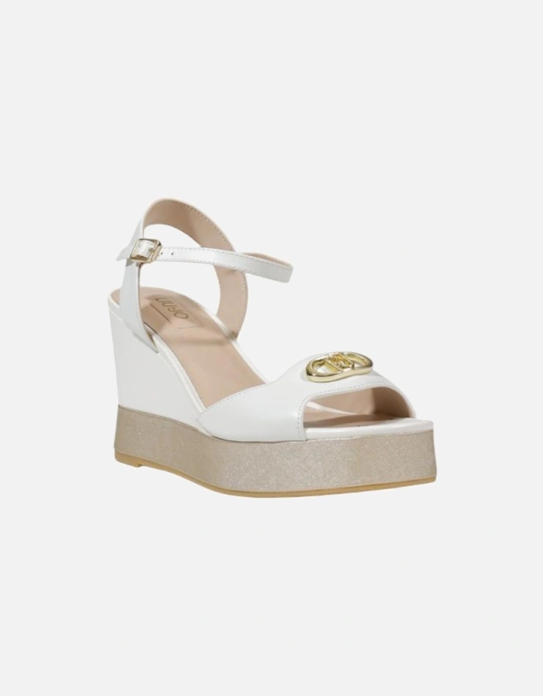 Womens 100% Leather Upper Sandals - Cream