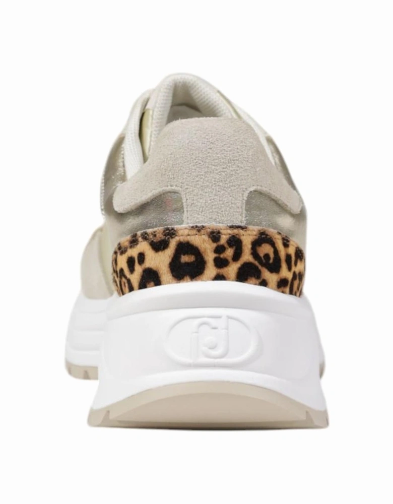 Luxury Leather and Polyester Sneakers Women - Gold