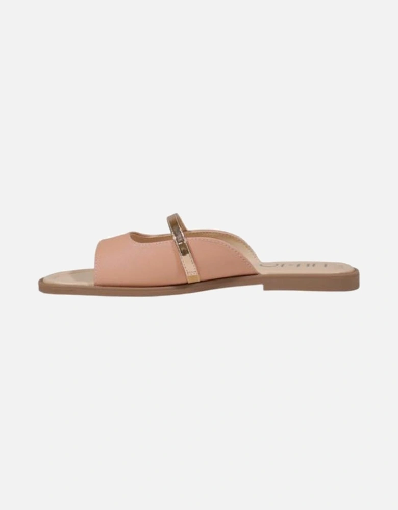 Elegant Polyurethane Sandals with Metal Details Women - Orange