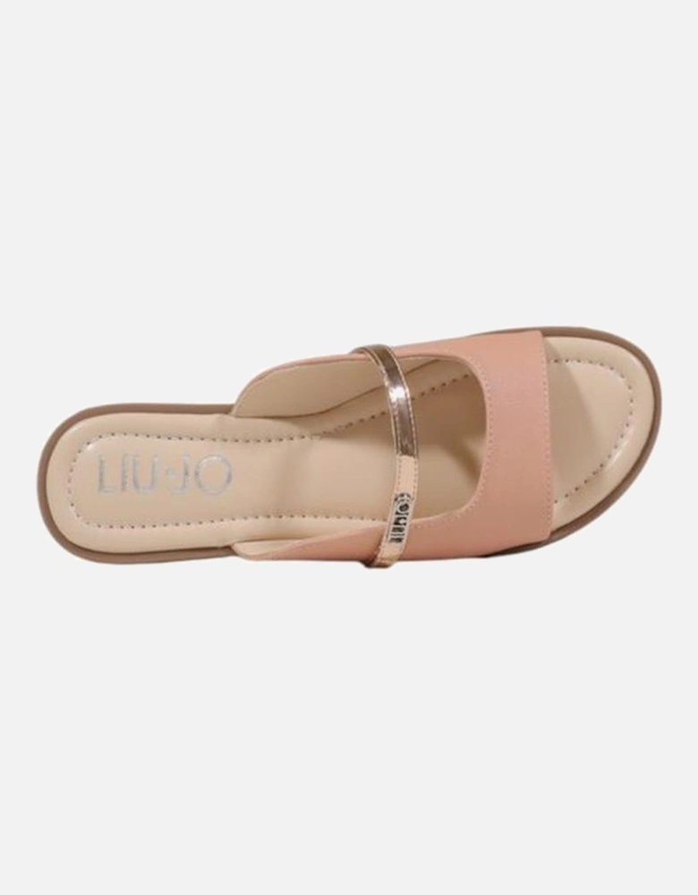 Elegant Polyurethane Sandals with Metal Details Women - Orange