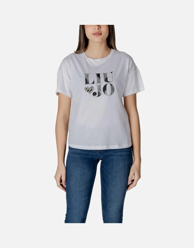 Short Sleeved Cotton T-Shirt Women - Black And White