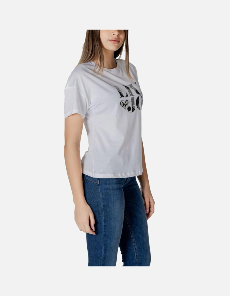 Short Sleeved Cotton T-Shirt Women - Black And White