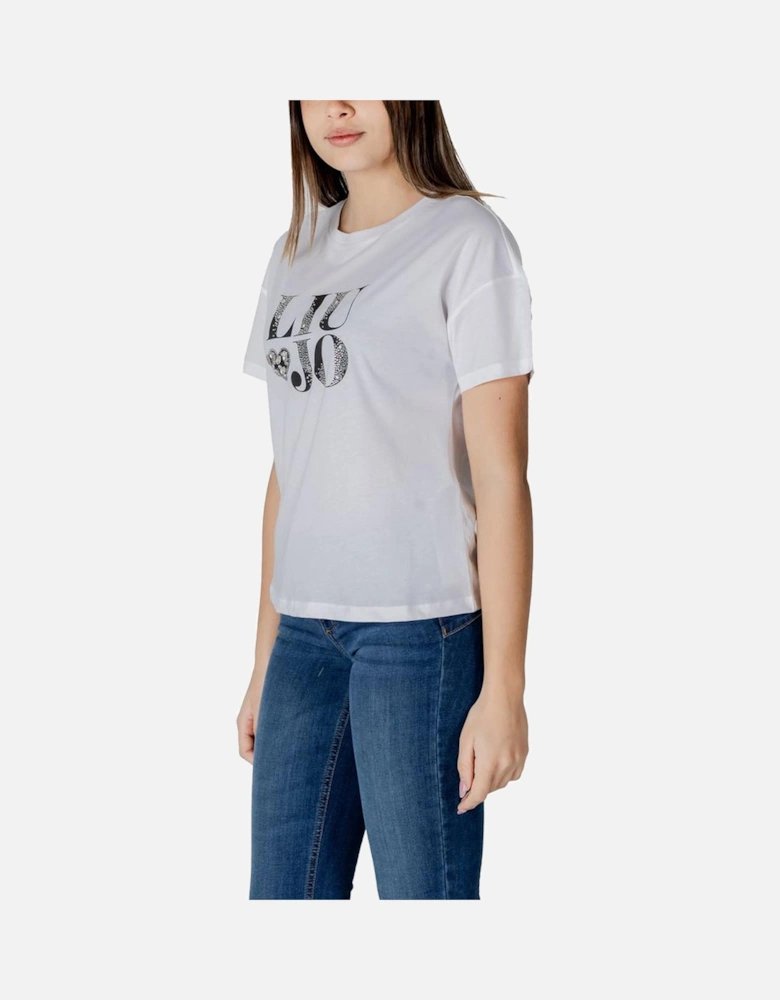 Short Sleeved Cotton T-Shirt Women - Black And White