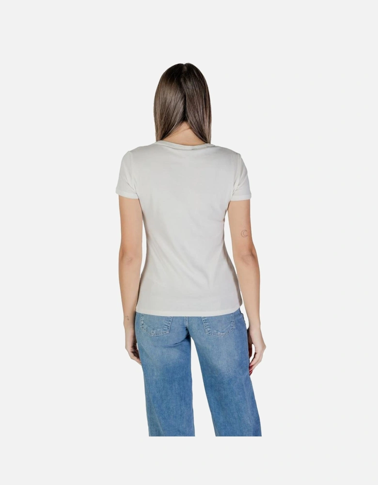 Short Sleeved Cotton-Blend T-Shirt Women - White