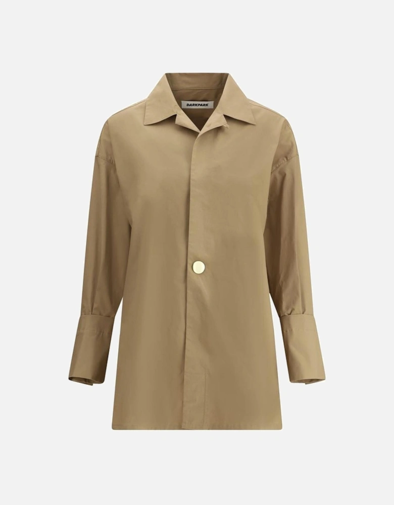 Relaxed Fit Collared Shirt Women - Brown