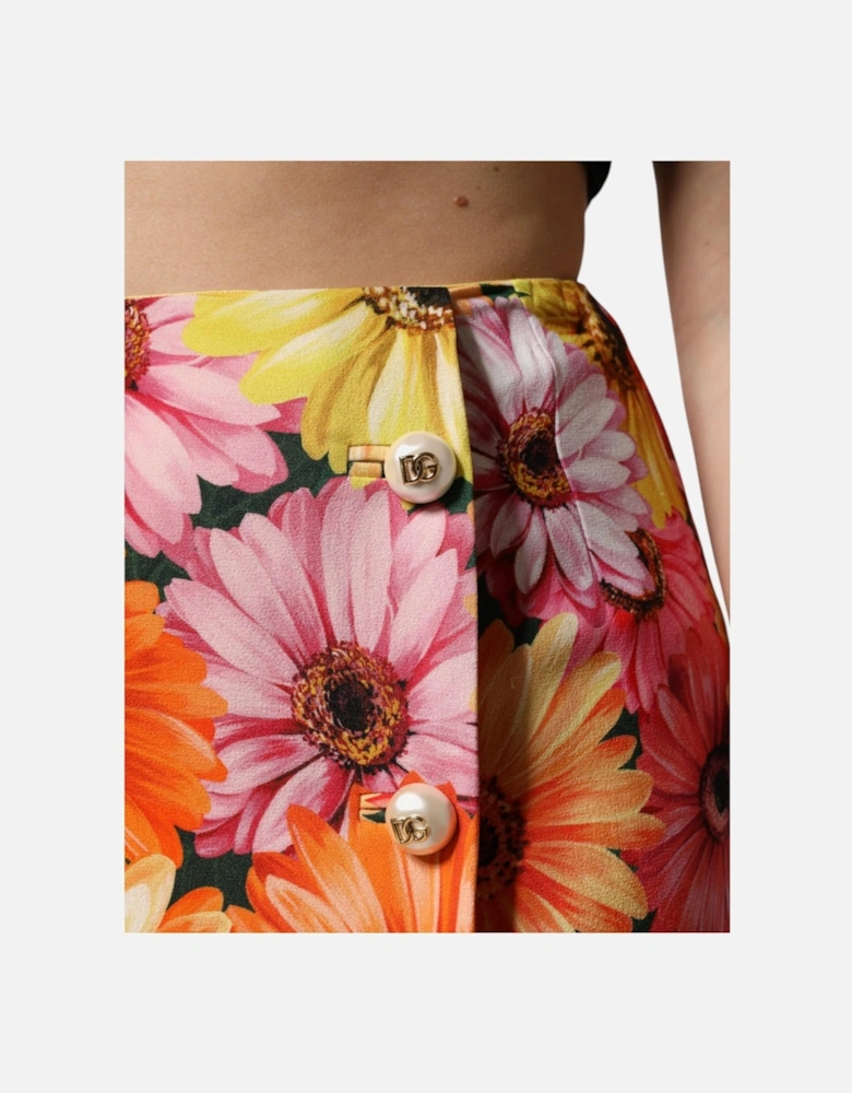 Floral Print A-Line Mini Skirt Women - Multicolor