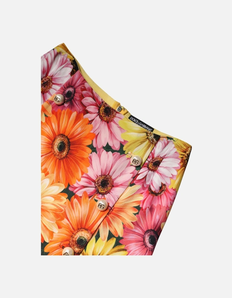 Floral Print A-Line Mini Skirt Women - Multicolor