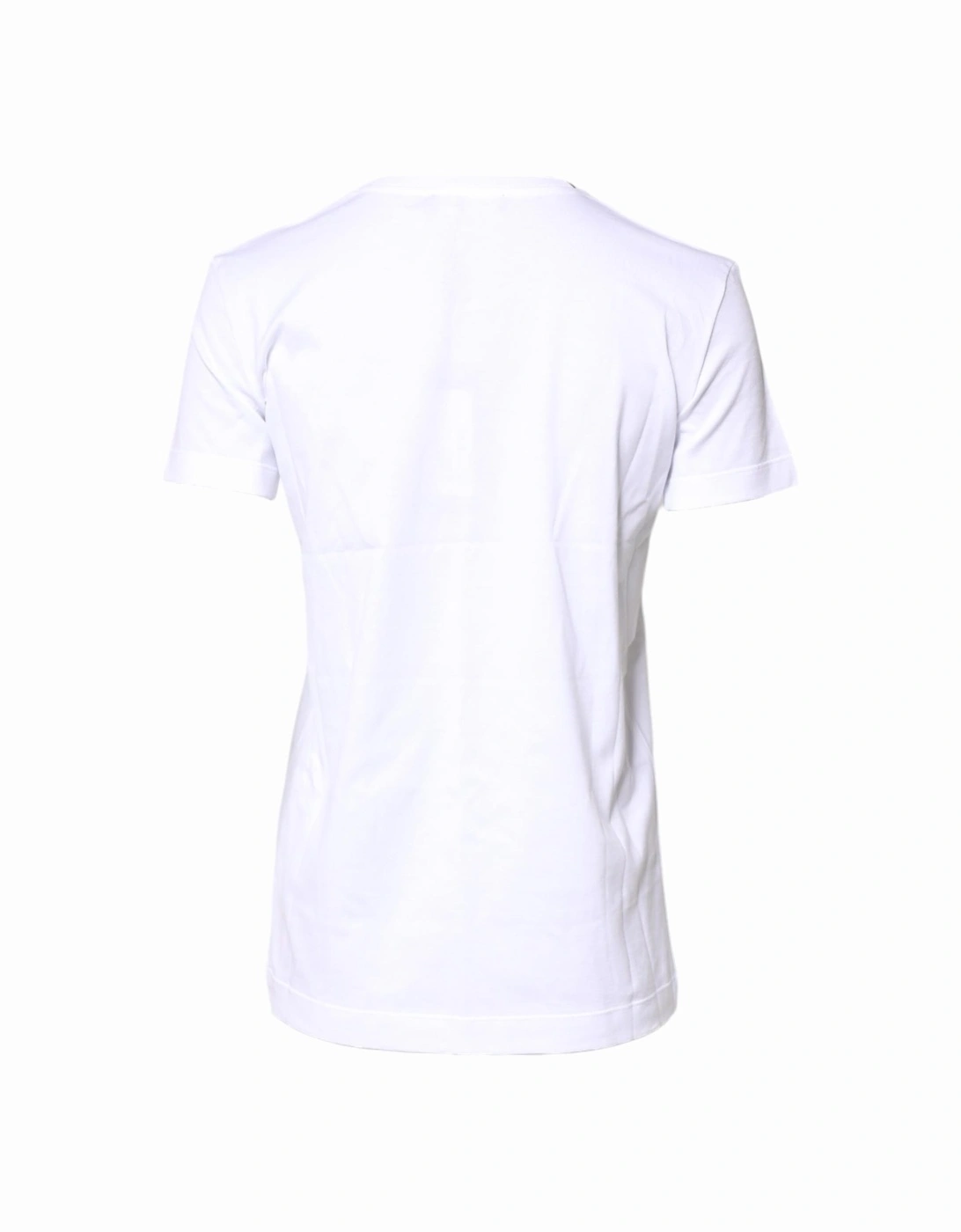 Short Sleeve Crew Neck Cotton T-Shirt Women - White