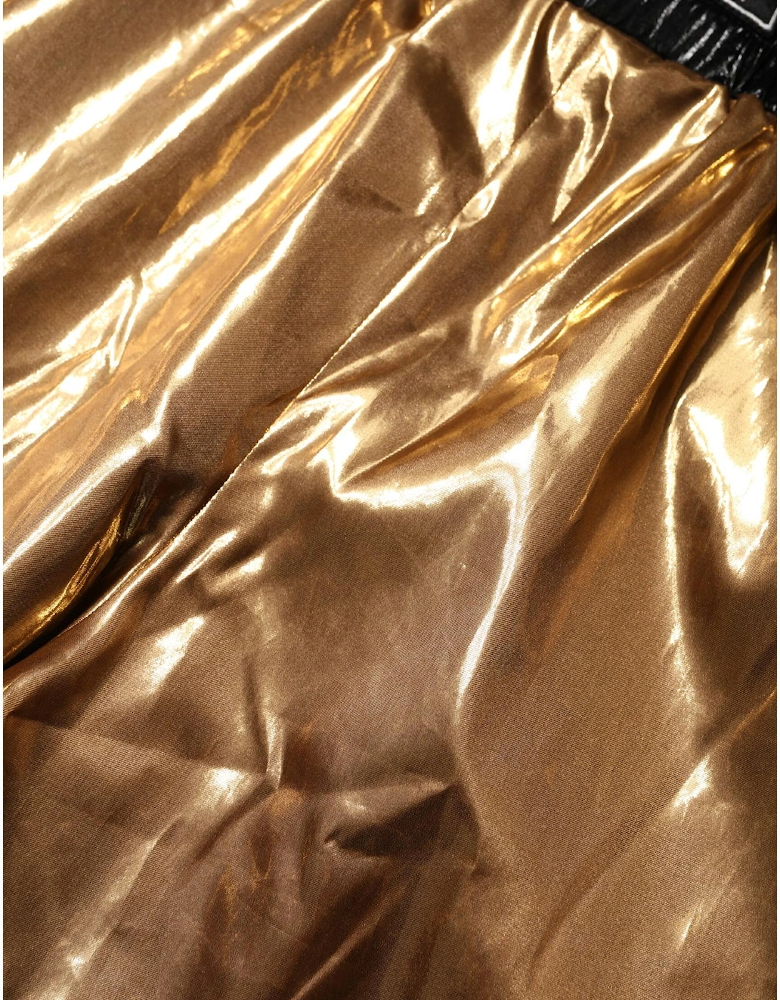 Metallic DG Logo High Waist Hot Pants Shorts Women - Gold