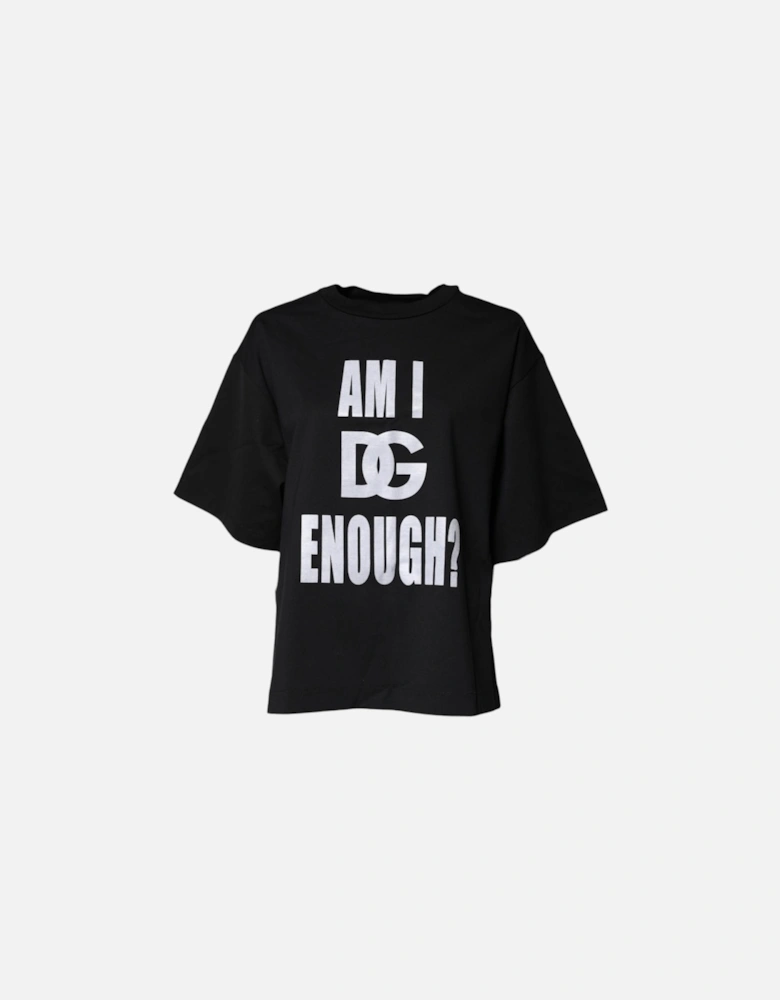 Crew Neck Short Sleeve T-Shirt Women - Black
